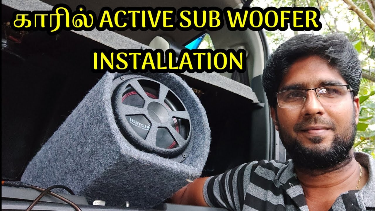 active sub woofer install in car | inbuilt amp subwoofer | world tech | SJ |