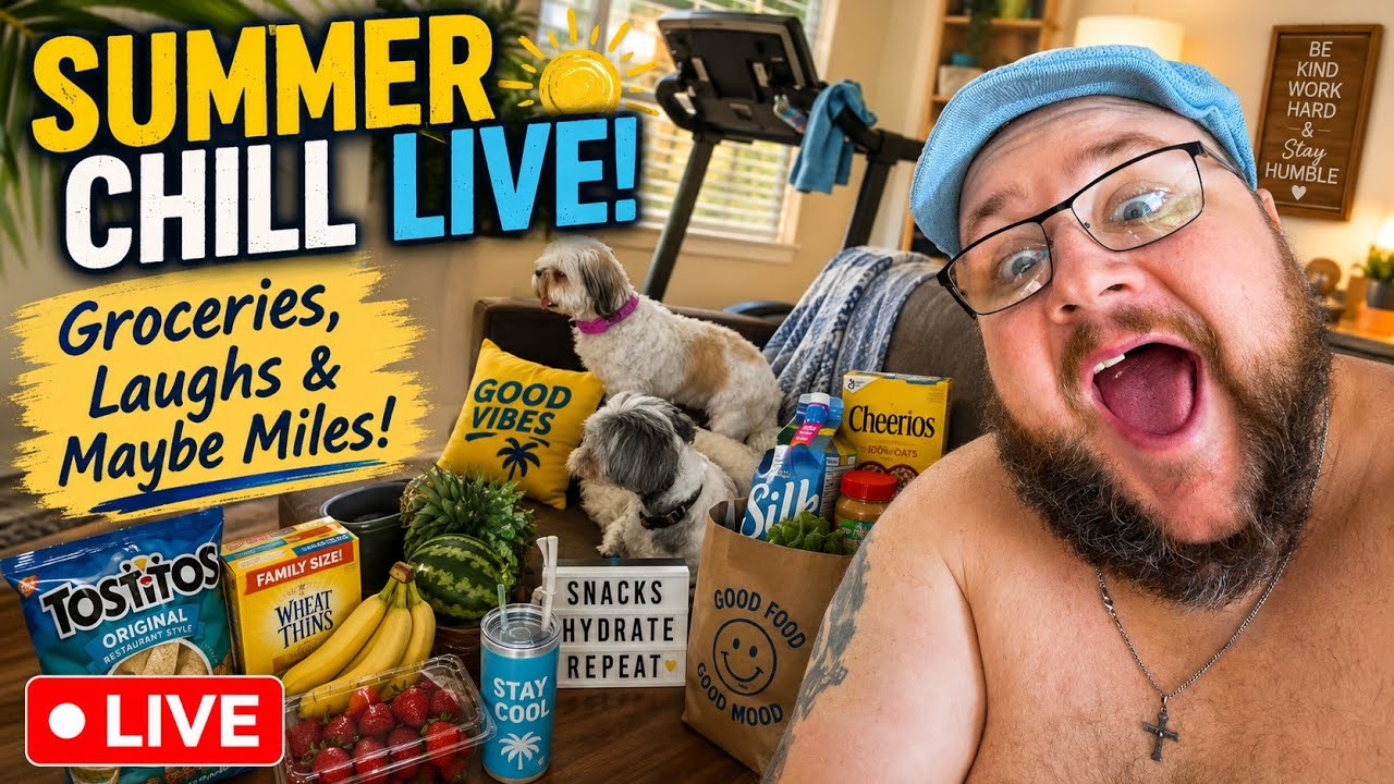 SUMMER CHILL LIVE ☀️ Groceries, Good Vibes & Miles With the Fatty! 🚲😂