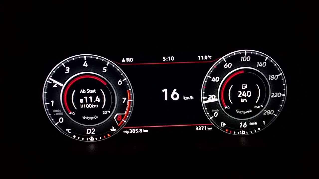 VW Golf VII MK7 GTI Performance Facelift 245 PS HP 0-100 DSG D Active Info Display