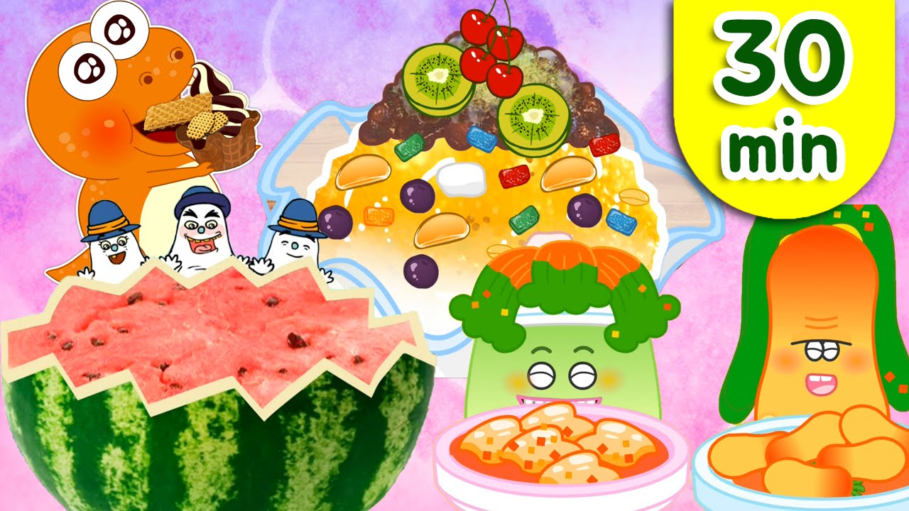 냠냠쩝쩝 맛있는 음식동요♪ | 음식송 모음 연속보기 | 지니키즈★Best동요