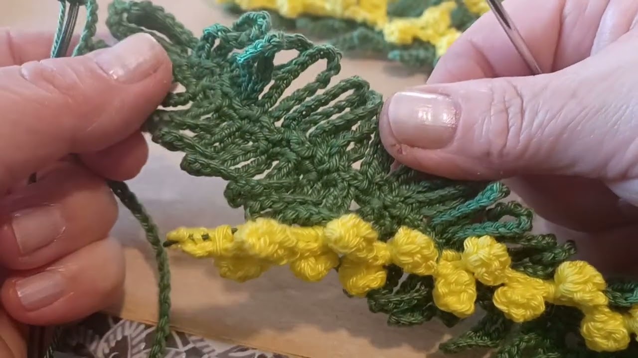 Tutorial,   parte prima ,  Creazione Mimosa,  uncinetto 