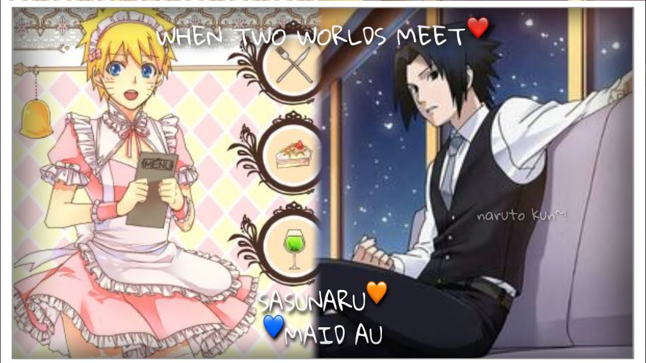[SASUNARU]  Texting story ~ 💙Maid AU🧡~ Ep.1 |Introduction| - Naruto Kun~!