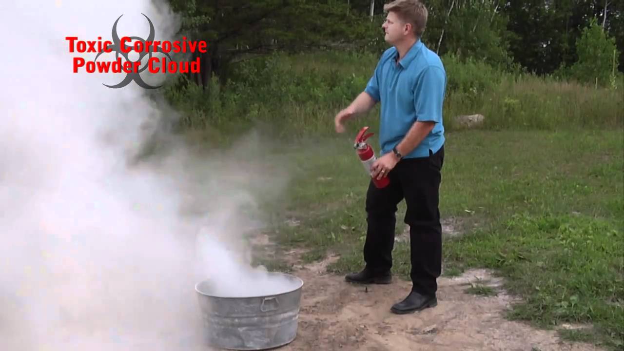 Cloud of Toxic Chemicals from a Dry Chemical Fire Extinguisher
