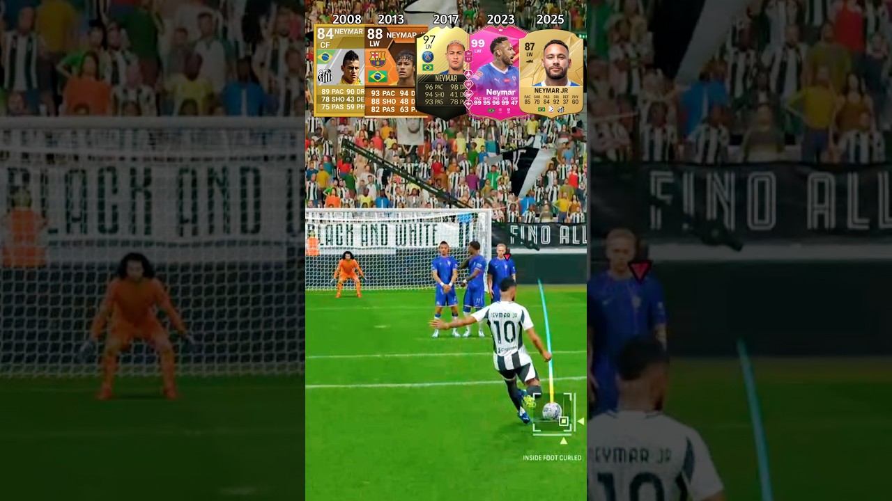 Neymar Jr Evolution 🥺❤️ Freekick Challenge #eafc25 #fc25 #shorts