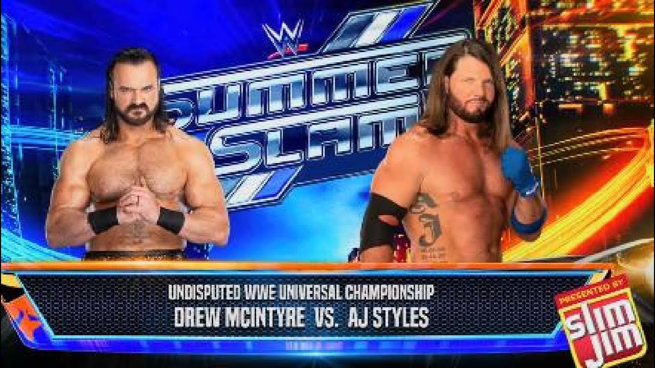 FULL MATCH | Drew Mcintyre Vs AJ Styles Universal Championship (Summerslam 2024)