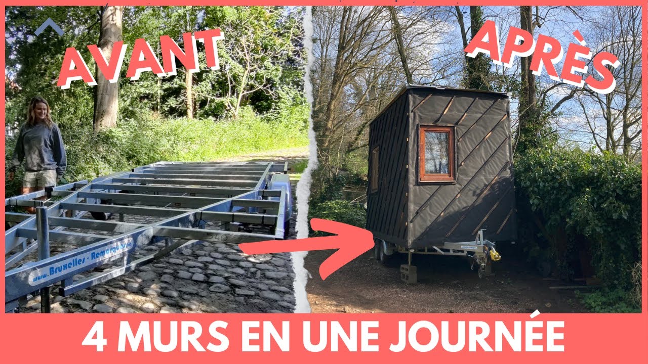 Auto-construction d'une tiny house :  Comment assembler la structure en plein hiver ?