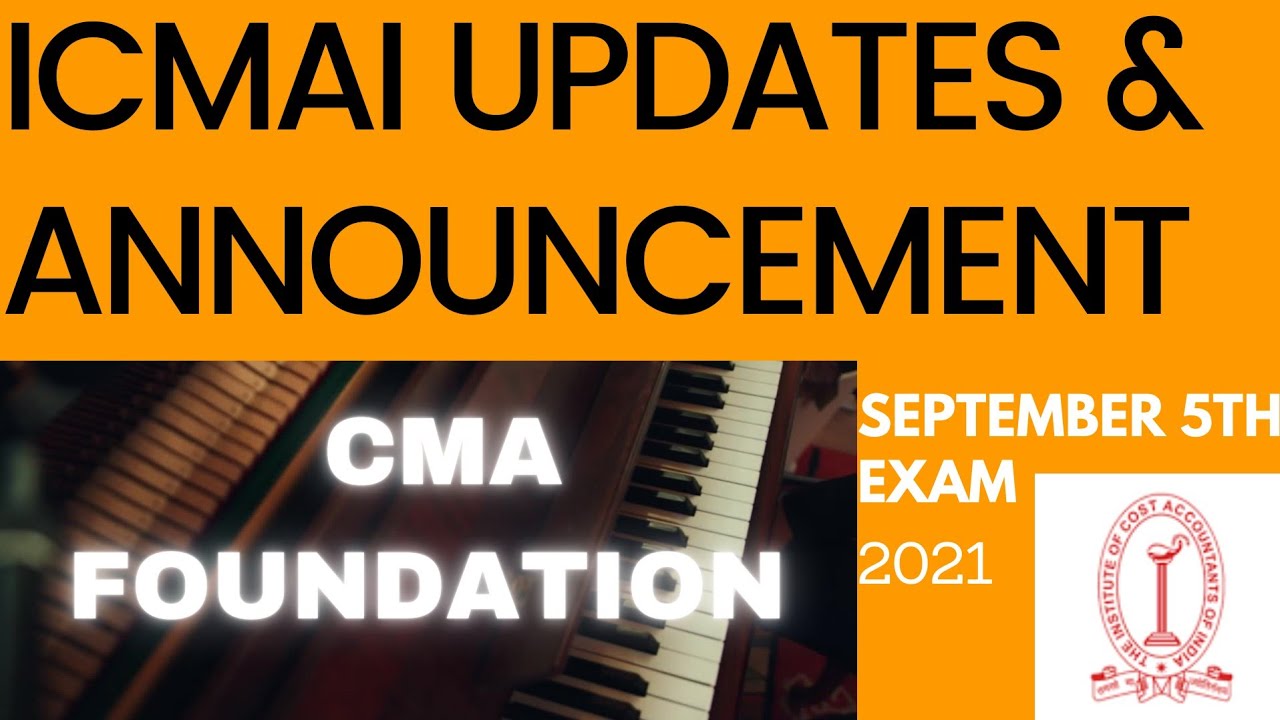 CMA FOUNDATION SEPTEMBER 5TH EXAM  ADMIT CARDS | icmai