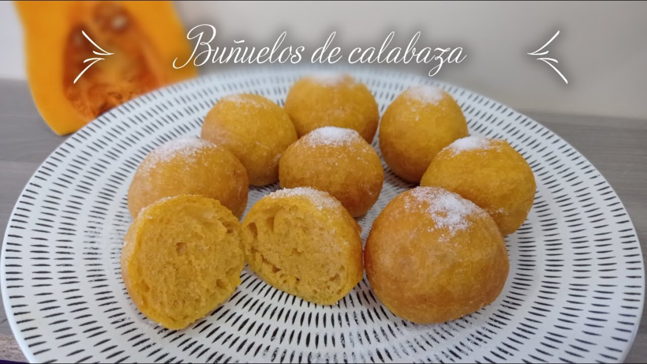 Buñuelos de calabaza 3 ingredientes, bunyols de carabassa típicos de Valencia #buñuelos #valencia