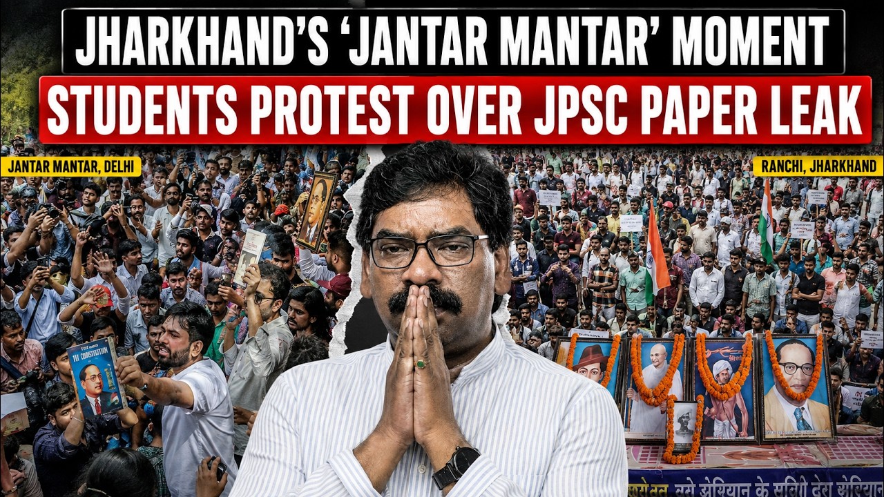 झारखंड विरोध प्रदर्शन: जेपीएससी (JPSC) परीक्षा लीक के बाद रांची के छात्रों ने छेड़ा 'जंतर-मंतर' ज...