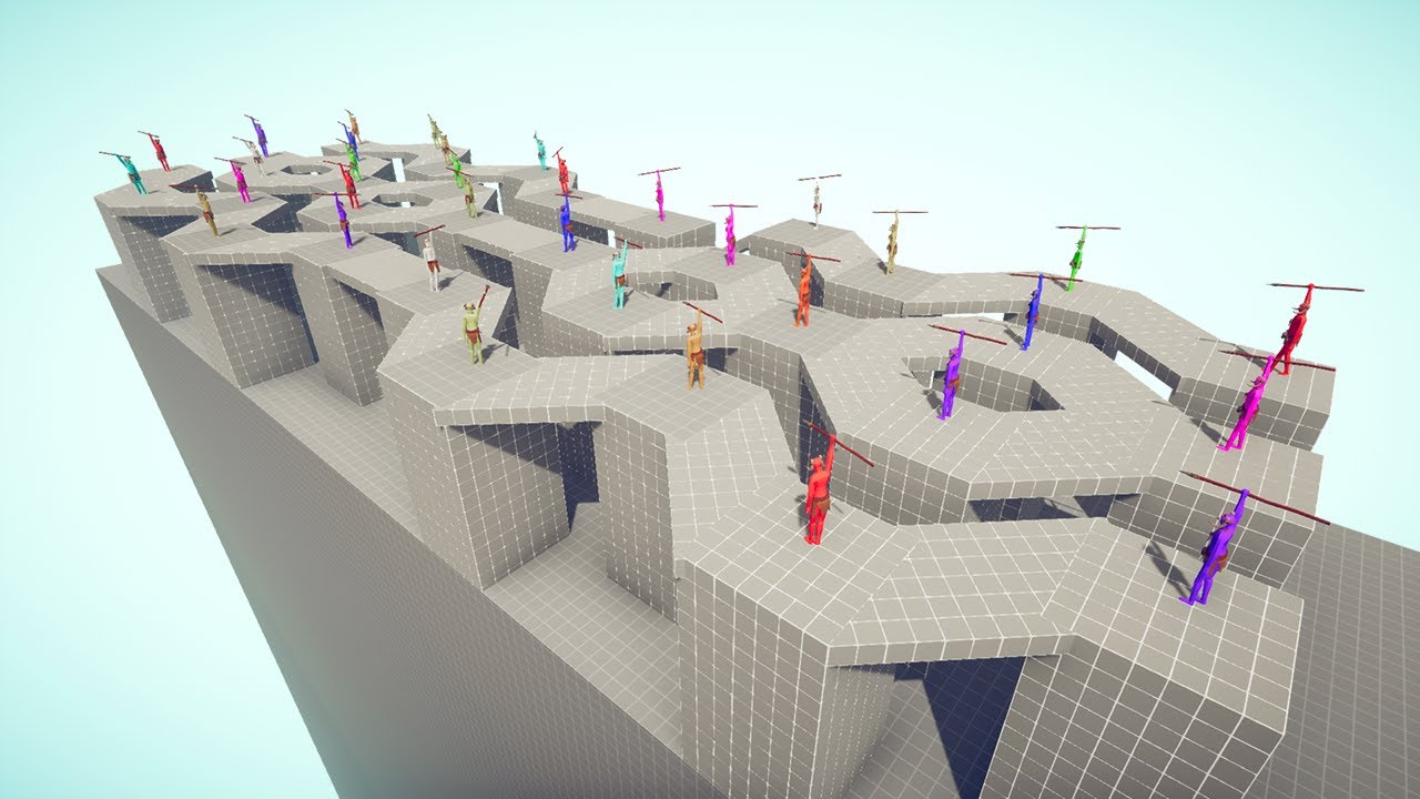 Battle Royale On Interconnected Pillars | Totally Accurate Battle Simulator TABS