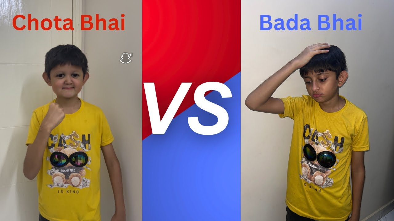 Chota Bhai VS Bada Bhai ⚡️ | First Comedy Video | Laughiology Vlogs | Rafay VS Rayyan 