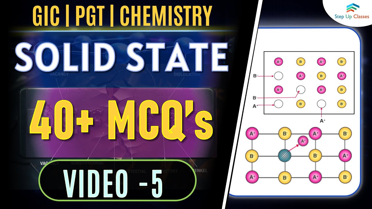🔥 Top 40+ MCQ's | PYQs & Numerical | SOLID STATE (ठोस अवस्था) | PGT & GIC Lecturer Chemistry |  🔥