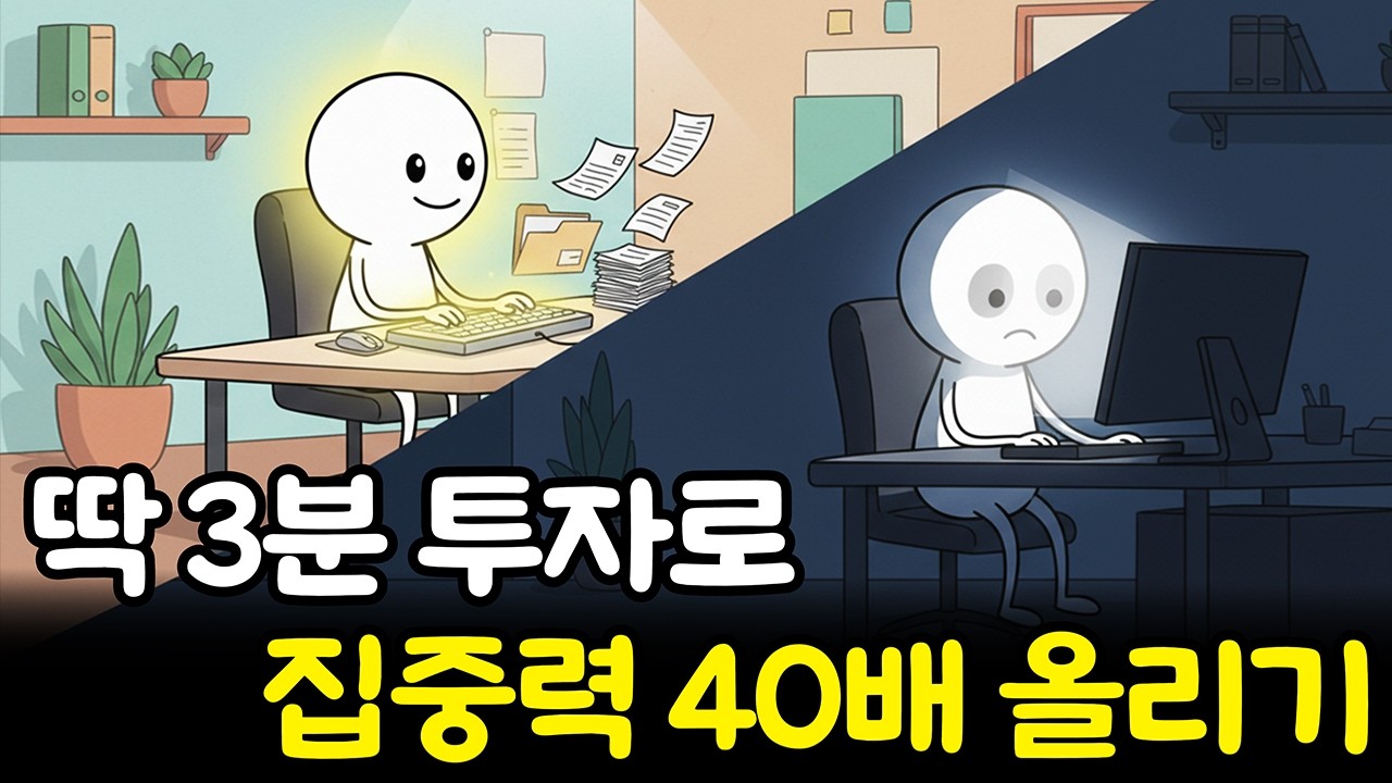 무기력하고 집중 안 될 때 매일 이렇게 해보세요 (몰입의 뇌과학)