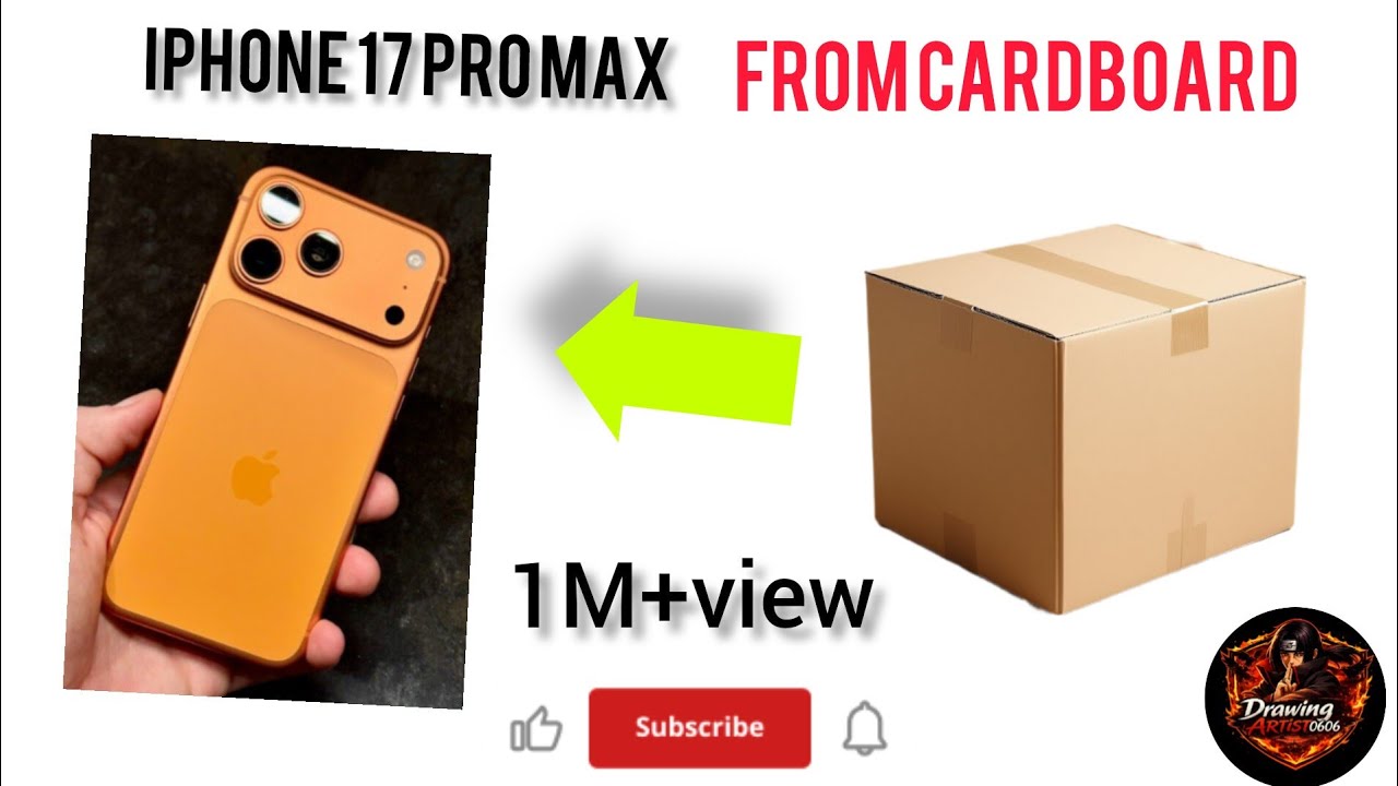 how to make iphone 17 pro max with cardboard || Drawing ARTIST ⁰⁶⁰⁶|| #art#subscribe 