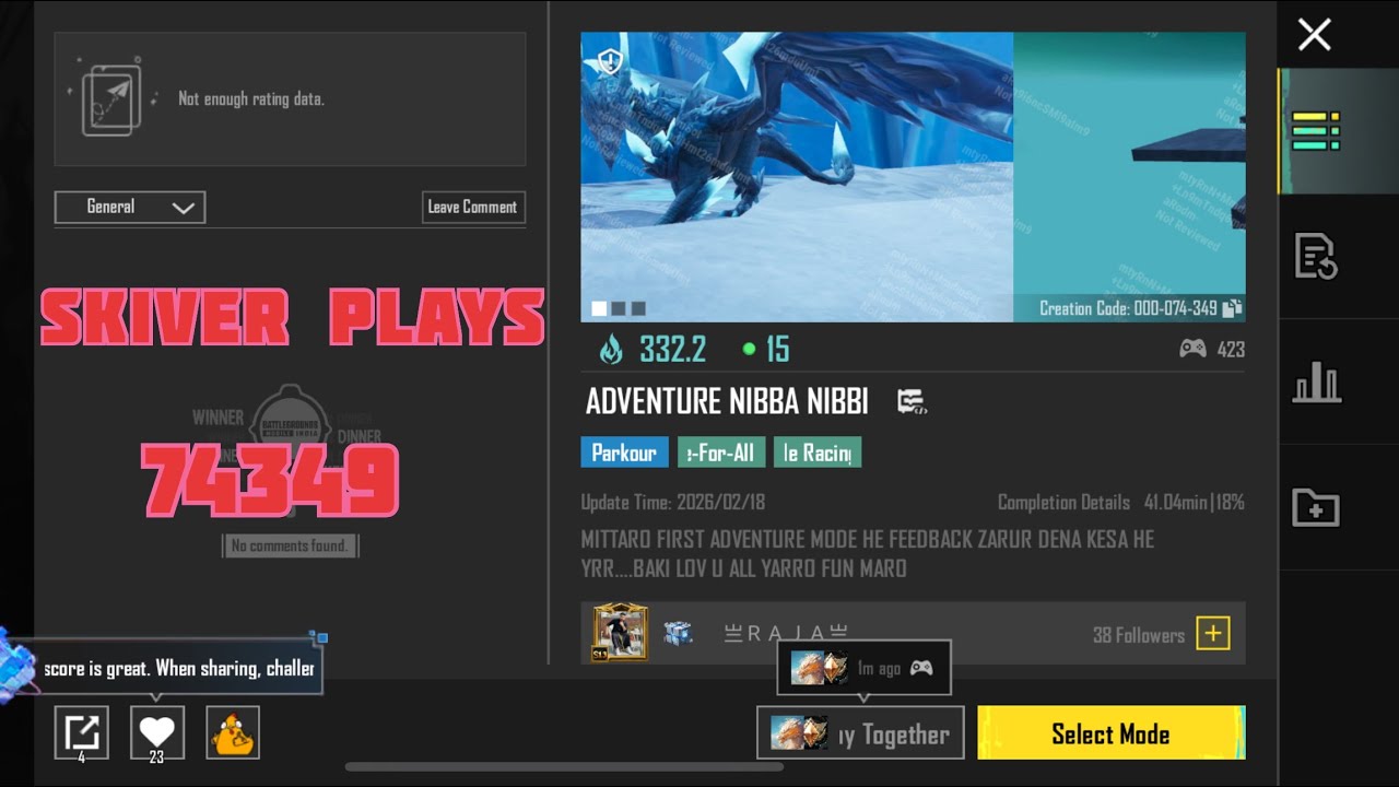 adventure nibba nibbi |74349 bgmi wow mode| #bgmi #bgmiadventures #bgmiadventure 
