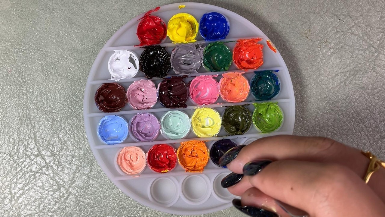How To Make 24 Colors With Just 3 Primary Colors|Oil paint  Mixing Tutorial