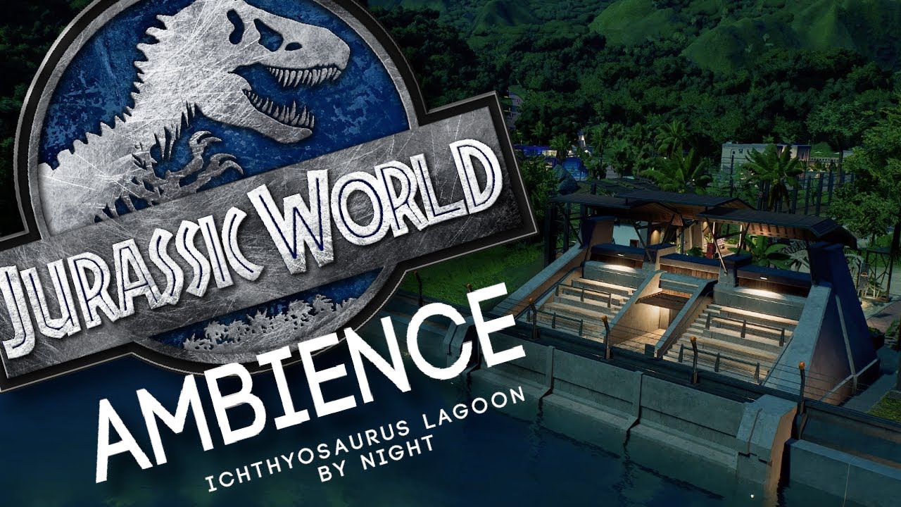 Jurassic World Ambience | Ichthyosaurus Lagoon by Night | Relaxing Ambience