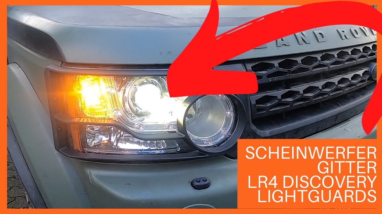 Lampenschutz Gitter Land Rover Discovery 3/4 Overland anbringen. Mounting front lamp guards on LR3/4