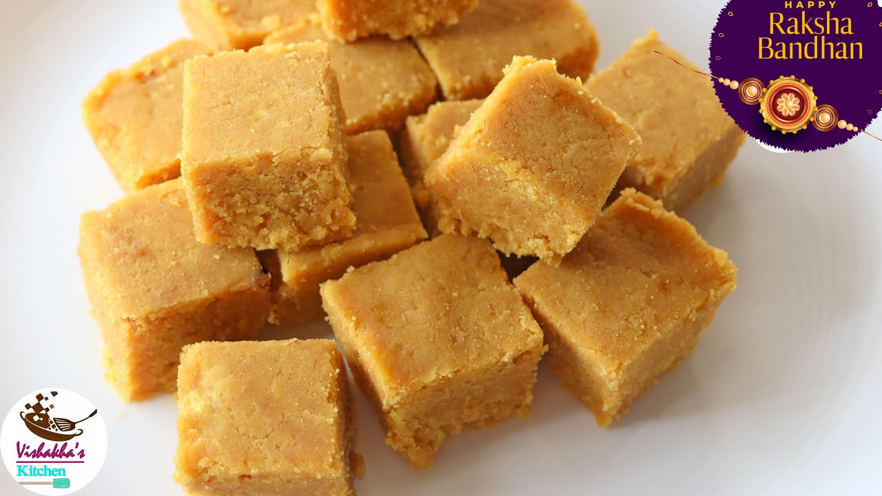 रक्षाबंधन स्पेशल 💕सबसे आसान बेसन कोकोनट की बर्फी  Halwai Style quick Besan Coconut Burfi