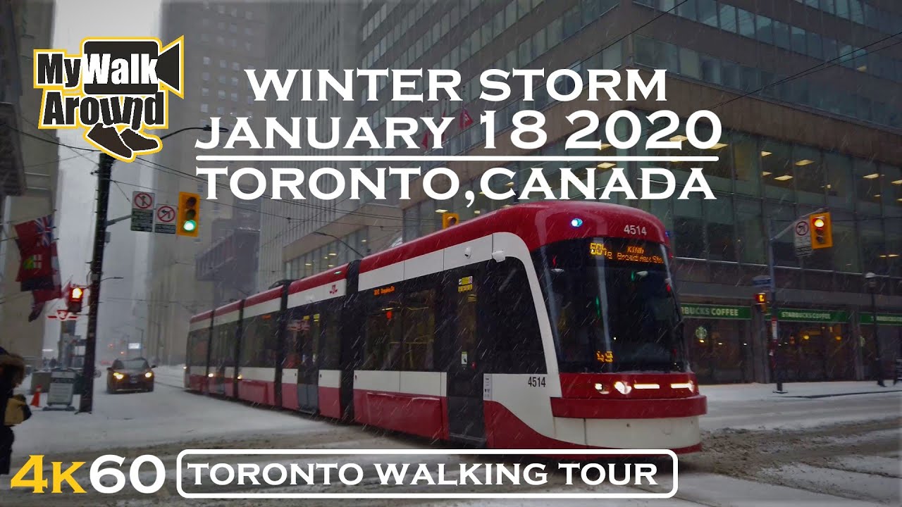 January 18 2020 Toronto Winter Storm ( Toronto 4k video )
