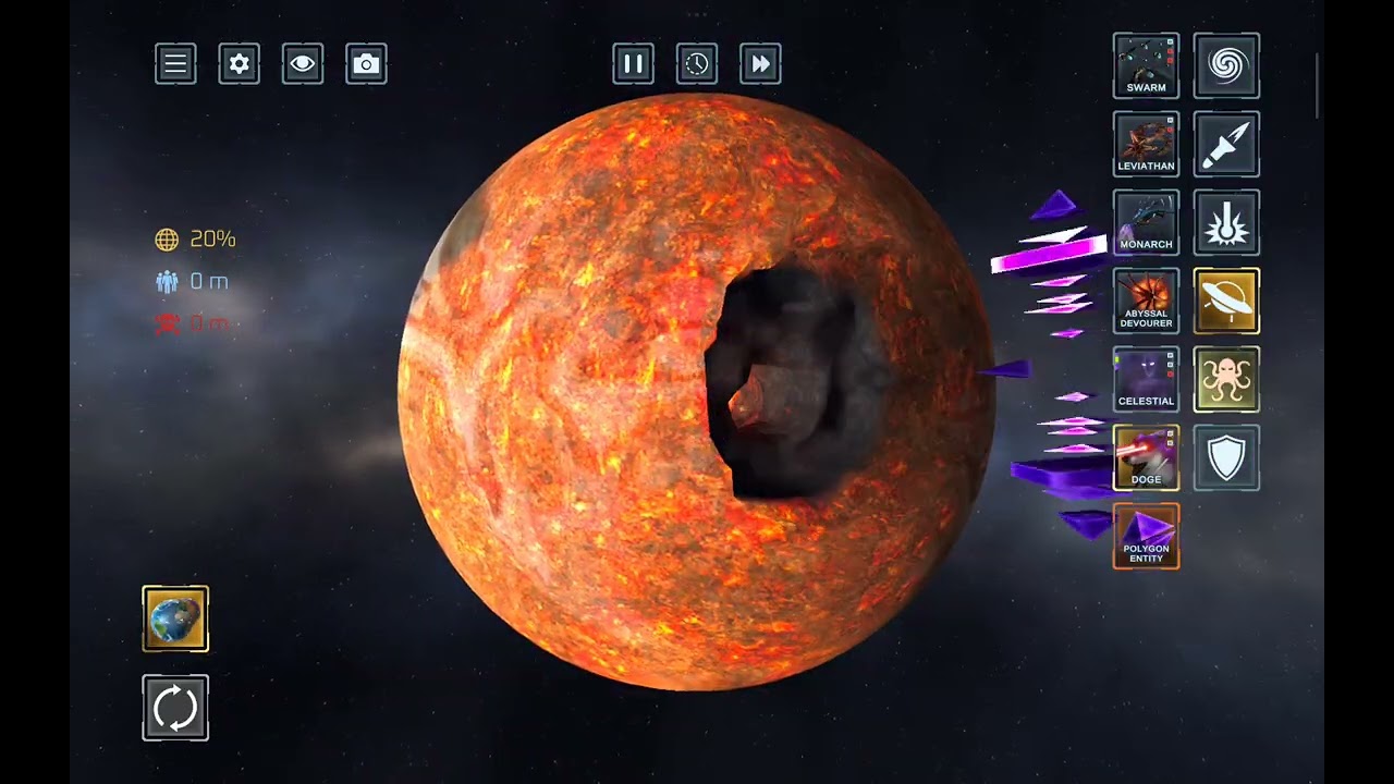Making a solar system and destroying it and destroying planets!!!