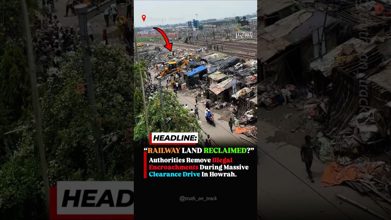Railway Land Reclaimed? Howrah Encroachment Drive #shorts #indianrailways #howrah