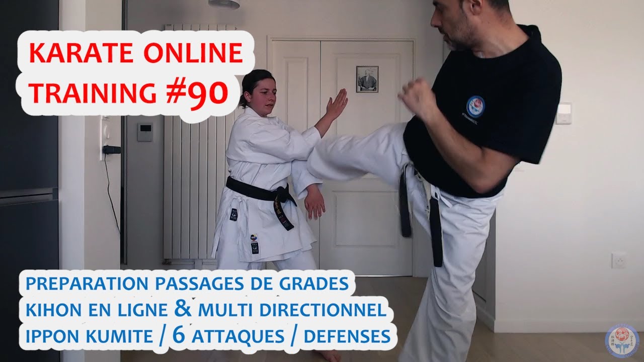 PREPARATION PASSAGE DE GRADE - KIHON EN LIGNE ET MULTI - IPPON KUMITE 🥋 Karate Online Training #90