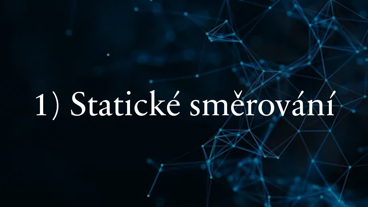1) Statické směrování, telnet