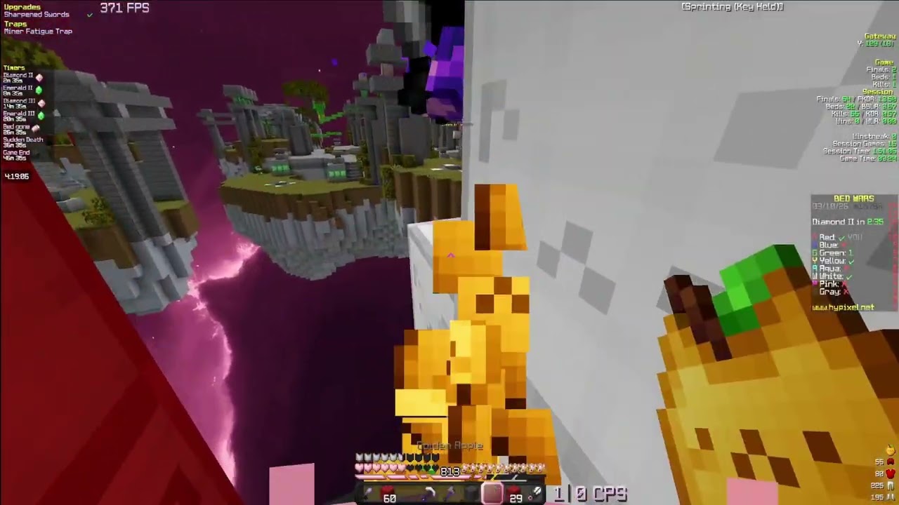 a game of uncut solo bedwars