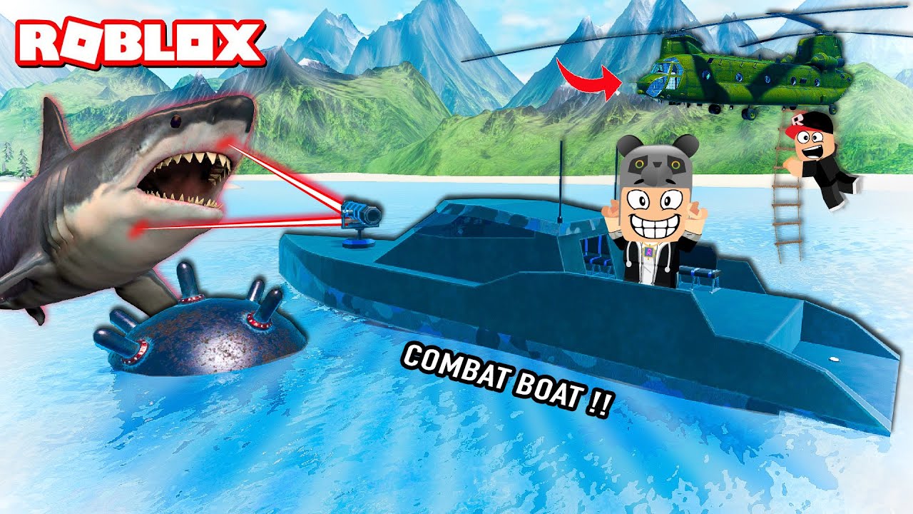 Saldırı Botu ve Mayın Aldım!! Köpek Balığı Saldırısı - Panda ile Roblox SharkBite 2