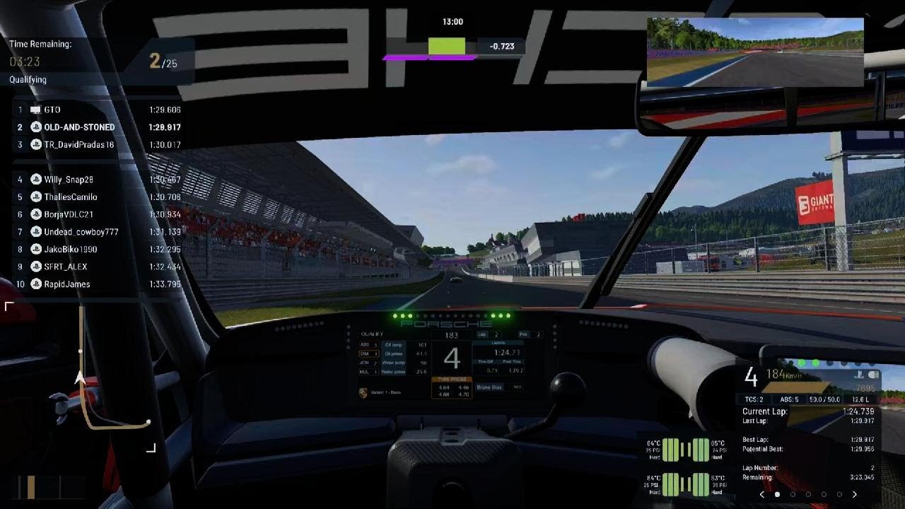 Pmr ranked race Redbull RING Porsche gt3 1.27.9 plus basic set up freedom