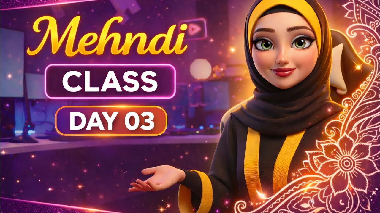 Basic Mehndi Class Day - 3 I mehndi classes forbeginners mehndi tutorial/ Nargish Mehndi Artist