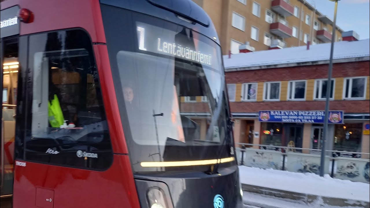 Ensikertalaisena ratikkalinjan 1 koko reitti läpi: Tays - Lentävänniemi - Tays 12.1.-25☀️🐇🌸🛤🚞