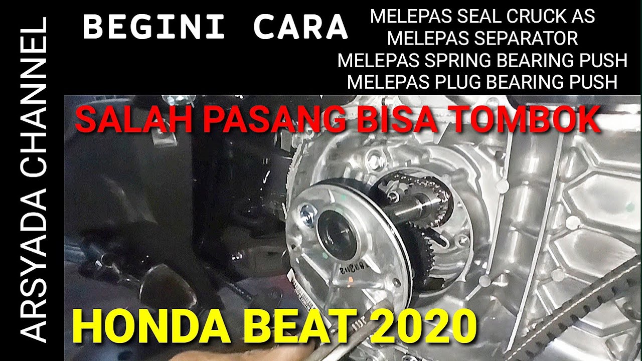 Bongkar pasang SEPARATOR DAN SEAL KRUCK AS HONDA BEAT TERBARU 2020