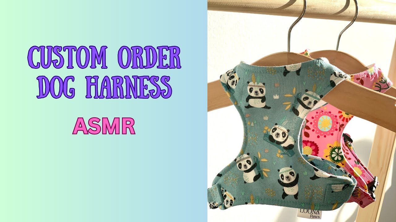 Sew with me/Let's make a custom order with me/ Dog harness/ Sewing ASMR/ASMR sounds.