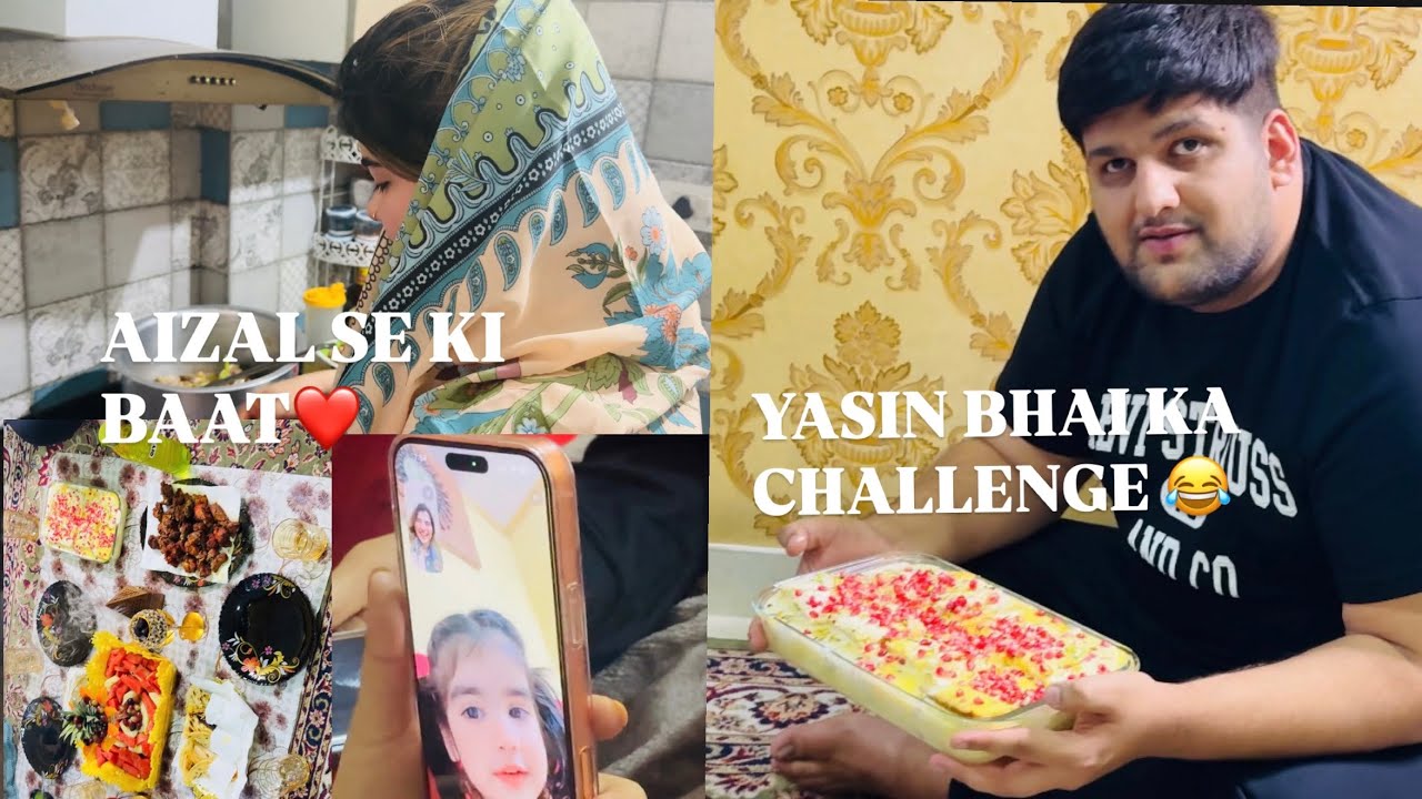 YASIN BHAI NE KIYA PUDDING CHALLENGE!!AIZAL SE KI BAAT!!IFTARI BNAI MILKE!!#youtube #vlog 