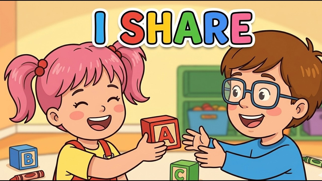 I Share Because I Care | Kids Sing Along Song About Sharing, Please & Thank You