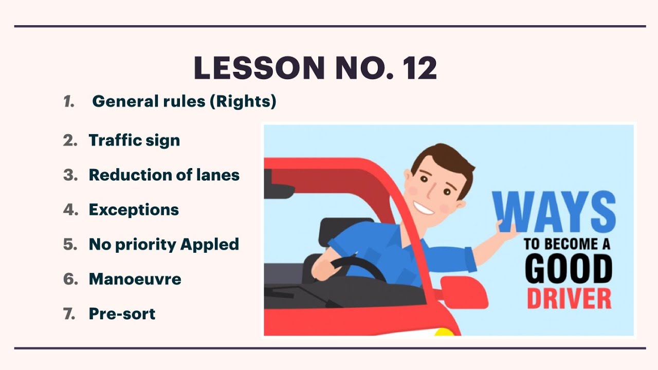 Belgium Driving licence Theory lesson No. 12| Right of way rules