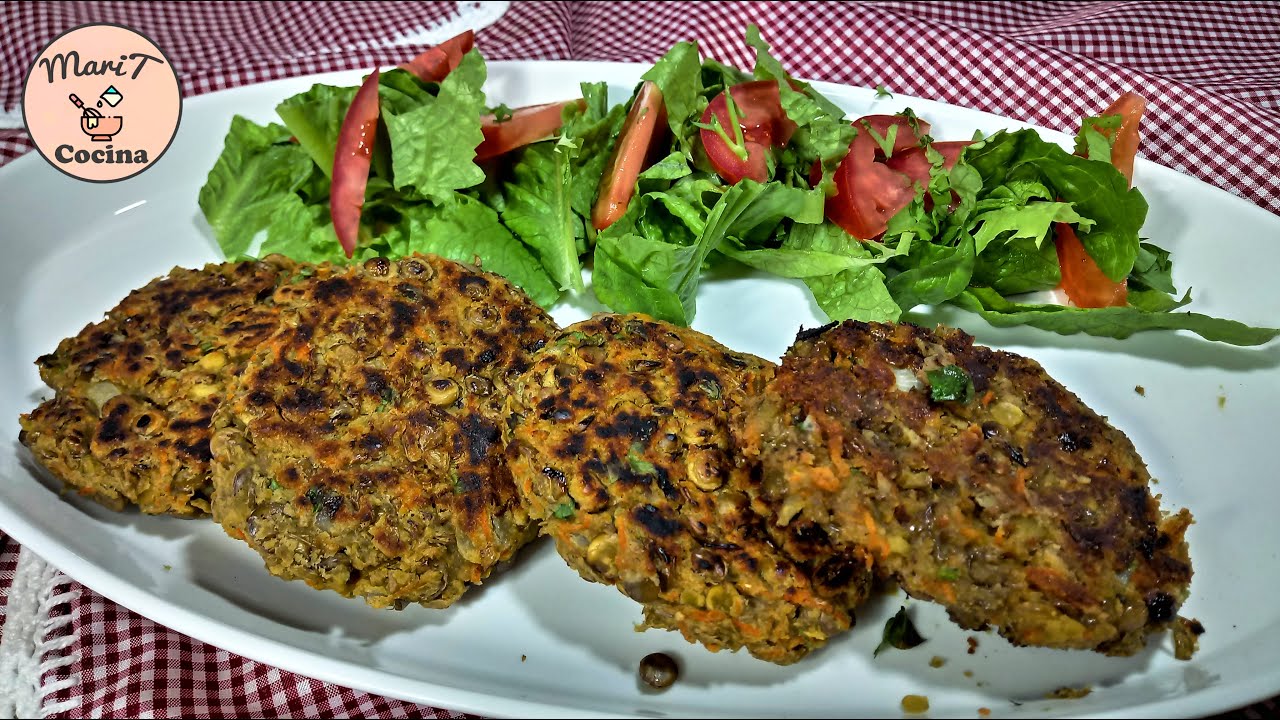 Tortitas de Lentejas SIN HUEVO, Deliciosas Hamburguesas Veganas | Fácil de Realizar | MariTCocina
