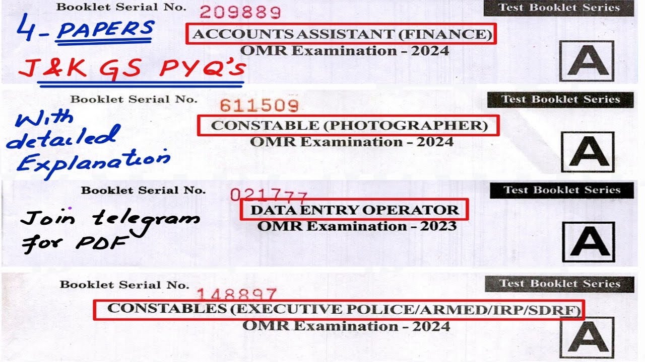 GS With Special Reference to J&K MARATHON Junior Assistant | #jkssb #pyq #gs #jk #jkp  