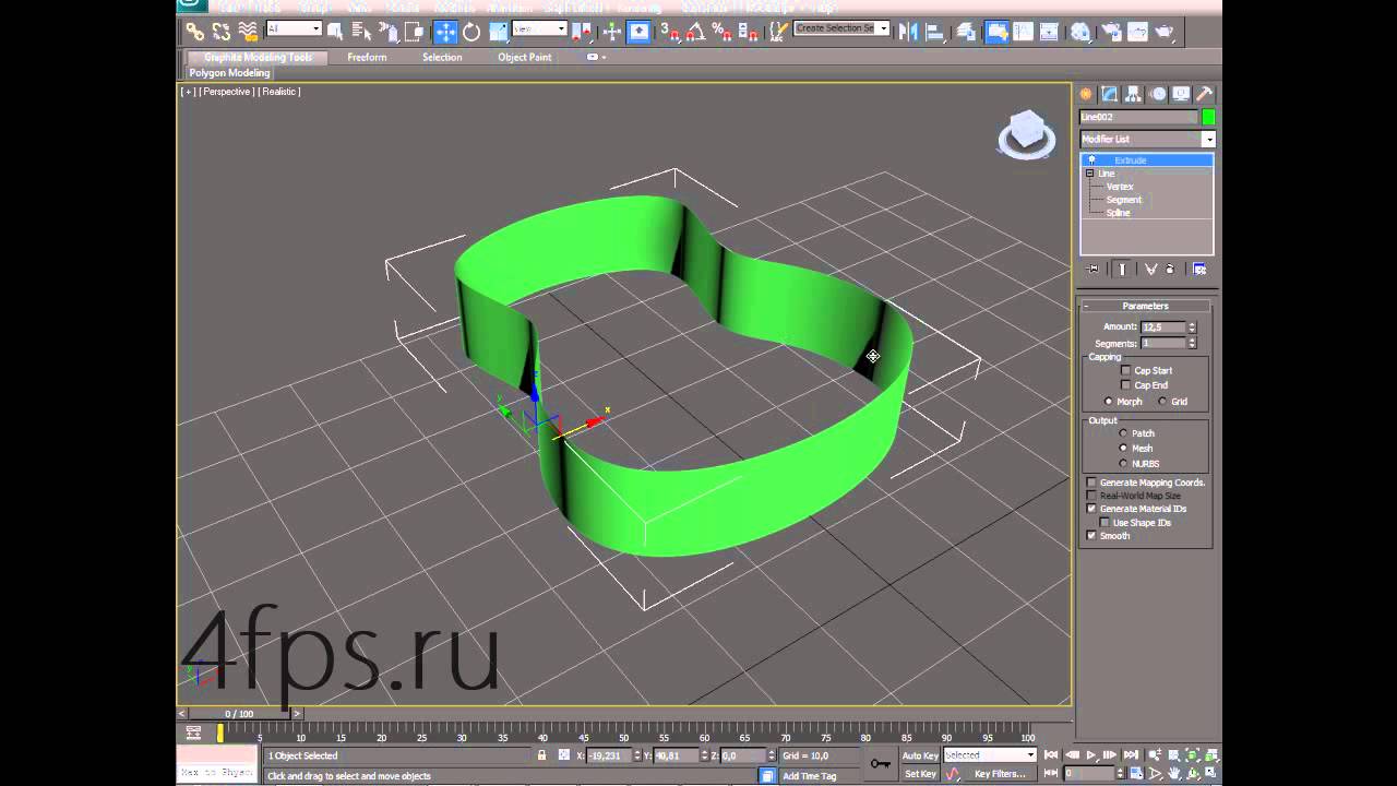 3ds max. Урок 9. Сплайны. Делаем основу будущей гитары.