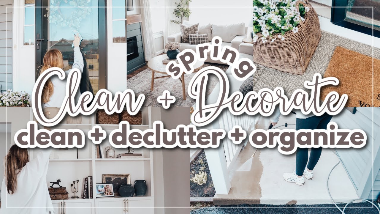 SPRING CLEAN + DECLUTTER // decorating the front porch for spring! // cleaning motivation