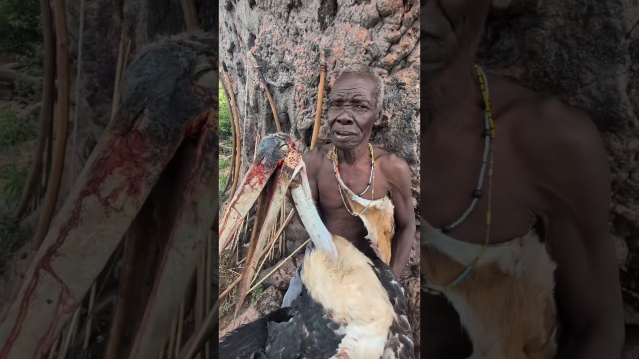 The oldest hunter of the tribe #shortvideo