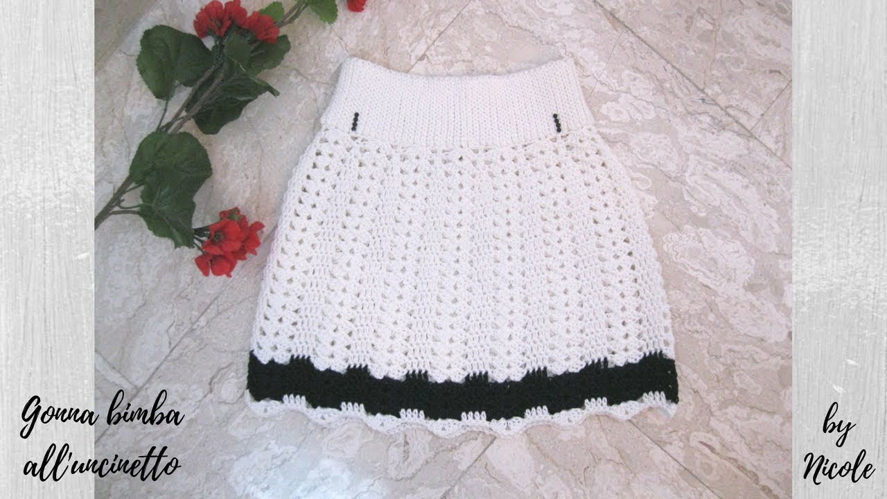 Gonna bimba all'uncinetto per tutte le taglie - Crochet baby skirt