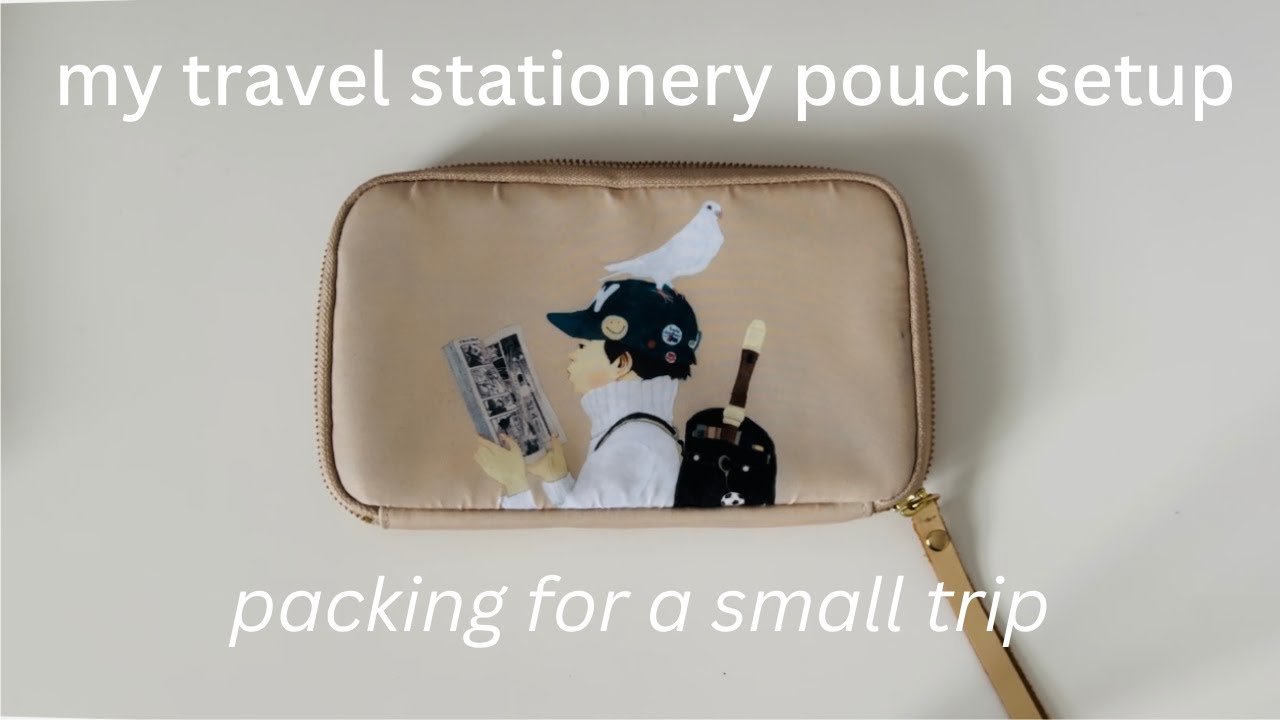 packing my travel stationery pouch for a short trip | hobonichi drawer pouch ane