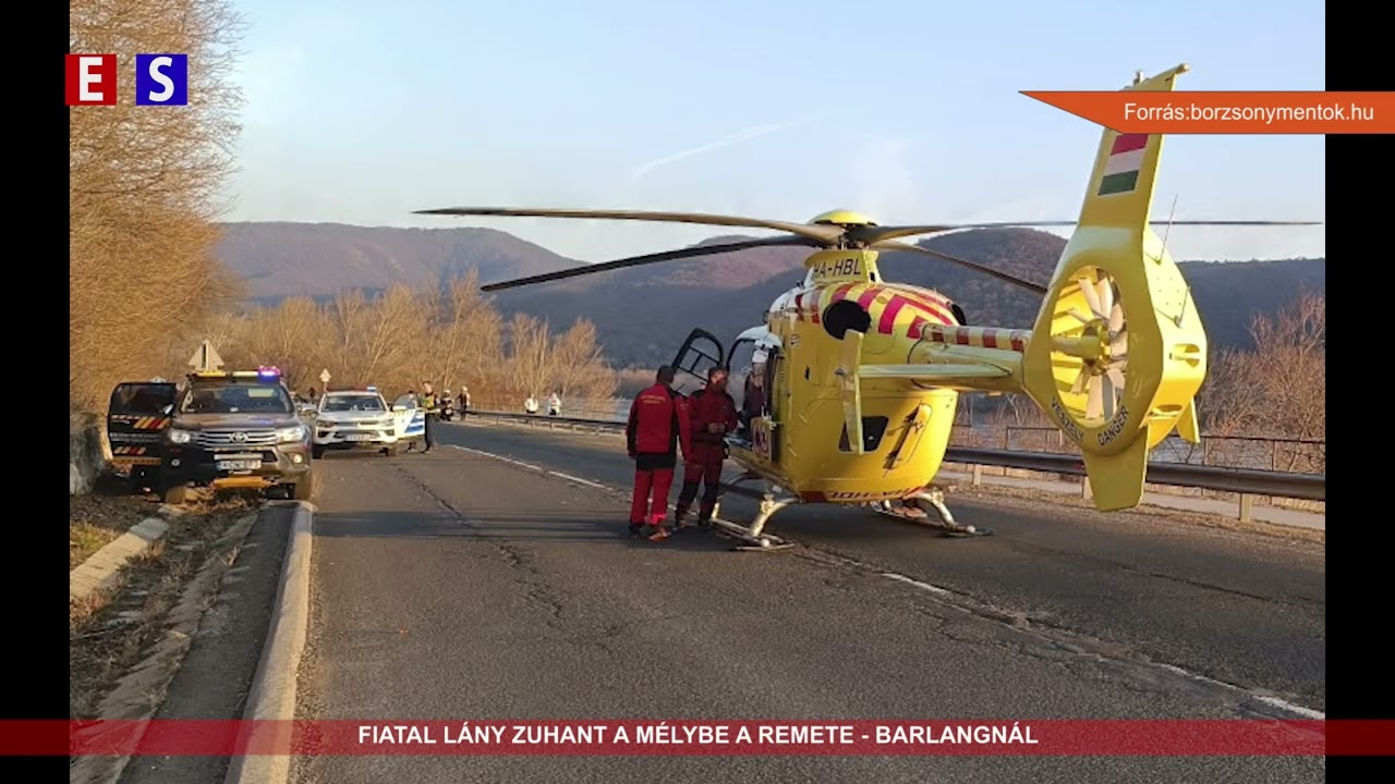 Fiatal lány zuhant a mélybe a Remete barlangnál