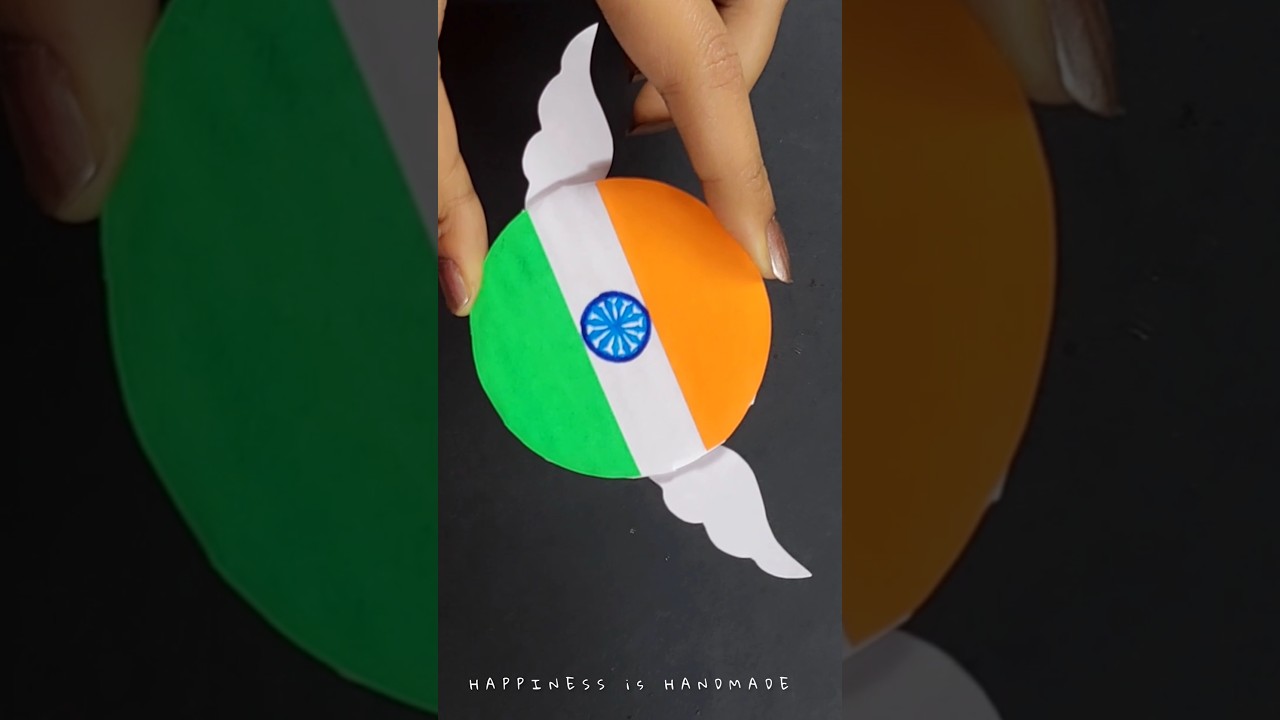 DIY Republic Day Paper Badge || Tricolour Badge making || #diy #paperbadge #batch