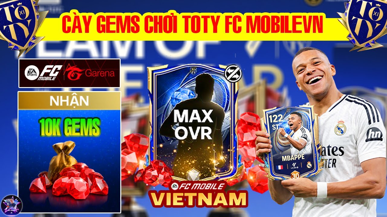 🇻🇳 FC MOBILE VN ! CÀY GEMS CHUẨN BỊ CHƠI SỰ KIỆN TOTY ! ĐỘNG LỰC CHO ANH EM CÀY CHAY | FC MOBILE