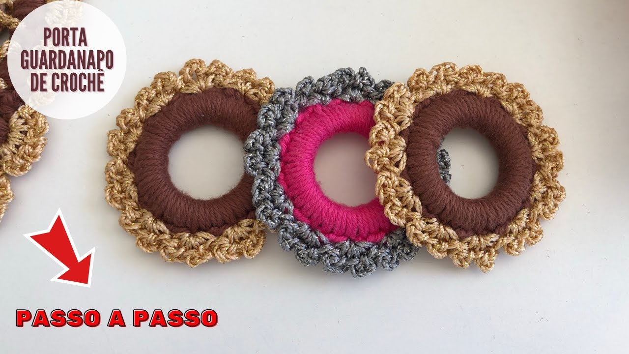 Porta guardanapos de crochê | Jogo americano de crochê | Tutorial | PAP - Crochet napkin ring