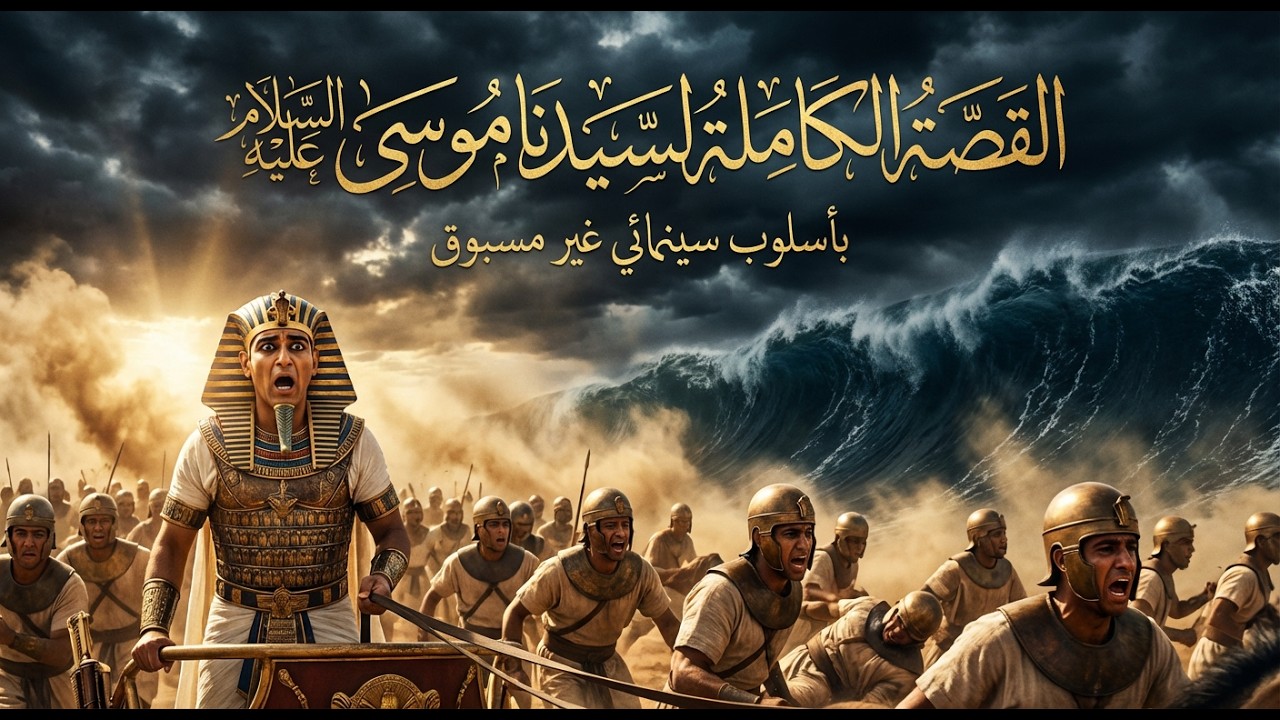 قصة سيدنا موسى عليه السلام كاملة | لحظة غرق فرعون ومعجزة انشقاق البحر
